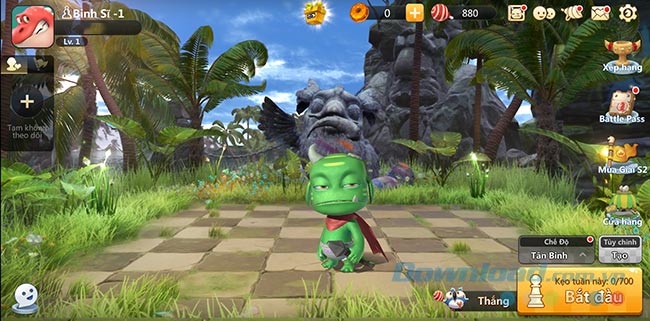 Giao diện chính của game Auto Chess VN