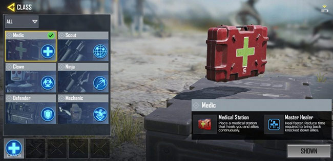 Trang bị của lớp Medic trong Call of Duty: Mobile