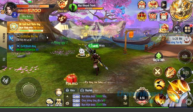 Giao diện chính của game Thái Cổ Thần Vương