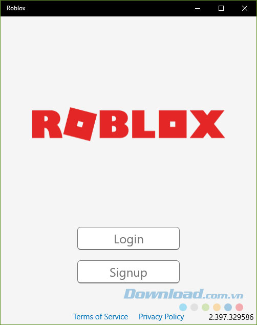 Đăng nhập hoặc Đăng ký tài khoản Roblox