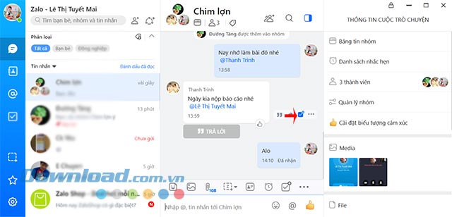 Giao việc qua tin nhắn