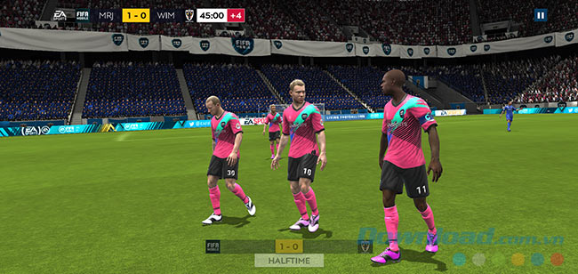 Kết thúc hiệp 1 trong FIFA 2020 Mobile