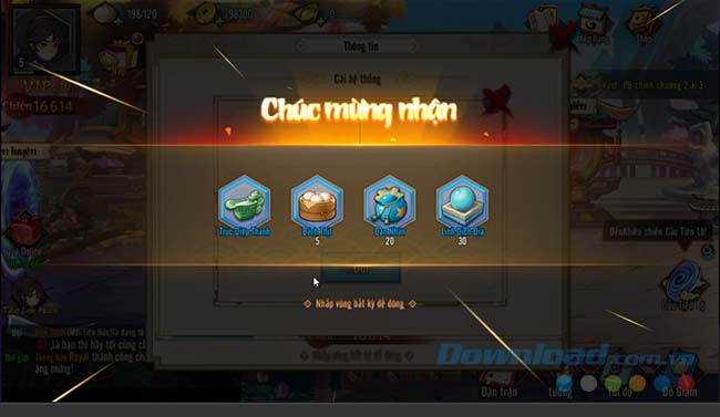 Đổi giftcode Thần Ma Mobile thành công