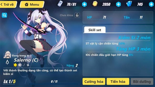 Giao diện nhân vật trong Honkai Impact 3 