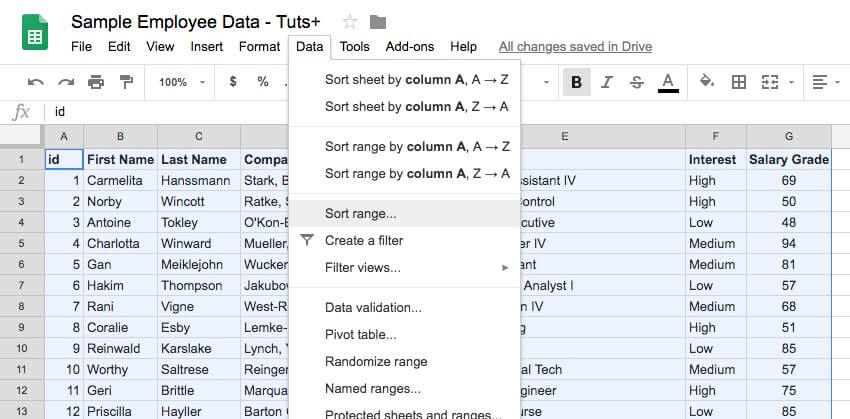 Tích vào tùy chọn bạn muốn Google Sheets áp dụng cho vùng lựa chọn