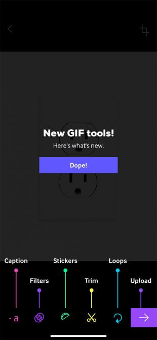 GIPHY có công cụ tạo ảnh GIF tuyệt vời