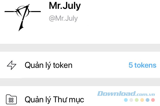 Danh mục Quản lý Token trên Lotus