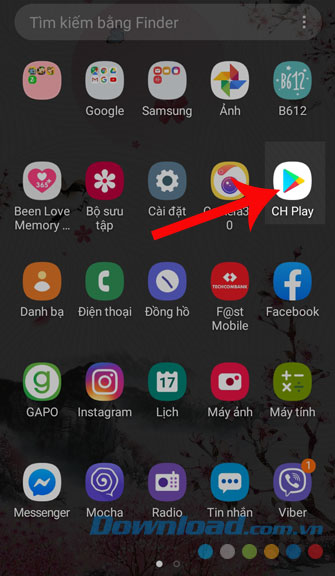 Mở CH Play trên điện thoại
