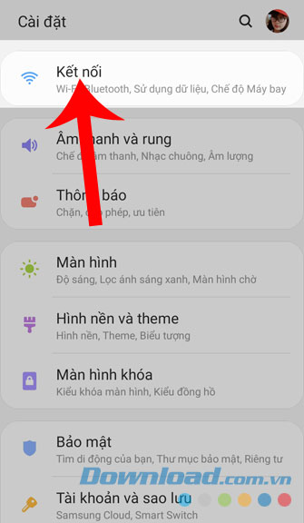 Nhấn vào Kết nối