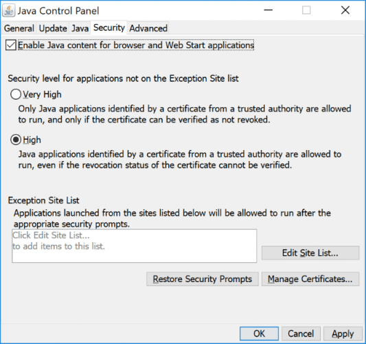 Tùy chỉnh mức độ bảo mật của Java