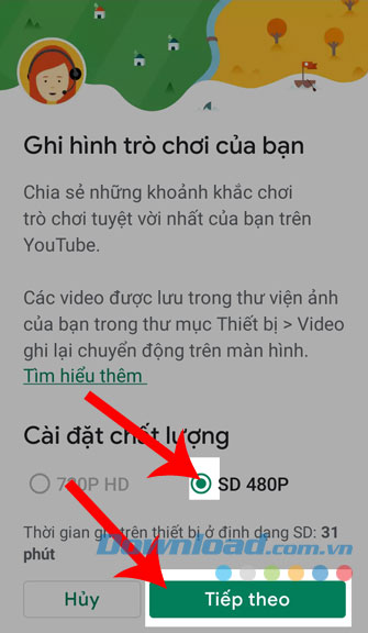 Chọn chất lượng video