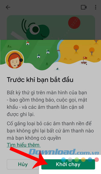 Ấn nút Khởi chạy