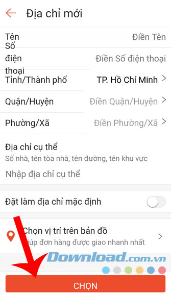 Điền địa chỉ cần thêm 