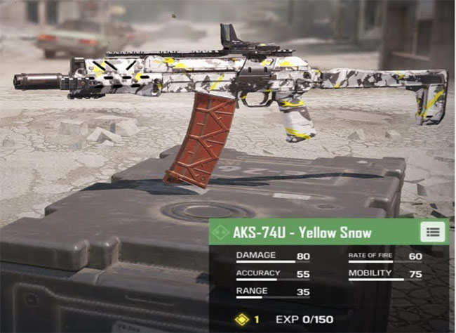Súng AKS-74U (AK-74U) trong Call of Duty: Mobile