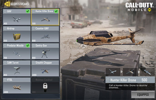 Máy bay tấn công Hunter Killer trong Call of Duty: Mobile
