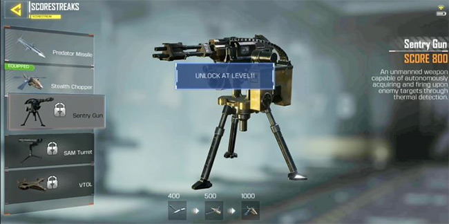 Trụ súng phòng thủ Sentry Gun trong Call of Duty: Mobile