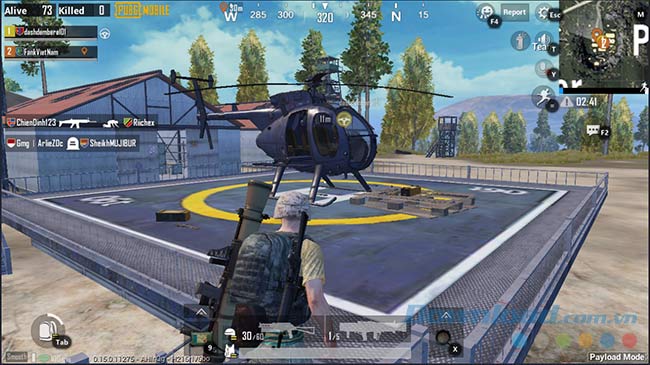 Bãi đáp trực thăng trong chế độ Payload của PUBG Mobile