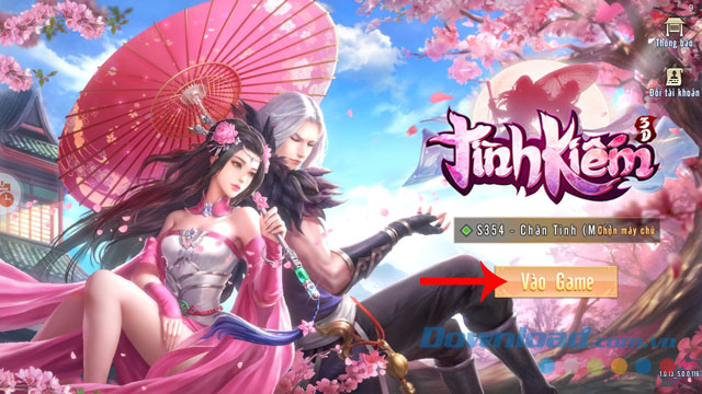 Nhấn nút Vào game