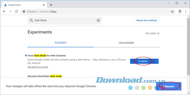 Kích hoạt chế độ nền tối trên Chrome