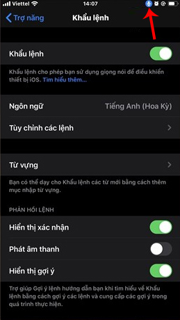 Biểu tượng của Voice Control