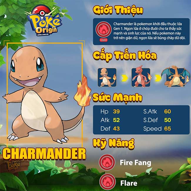 Pokemon Charmander trong Poke Origin