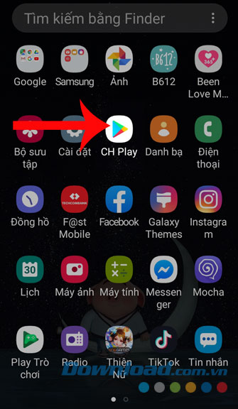 Mở ứng dụng CH Play