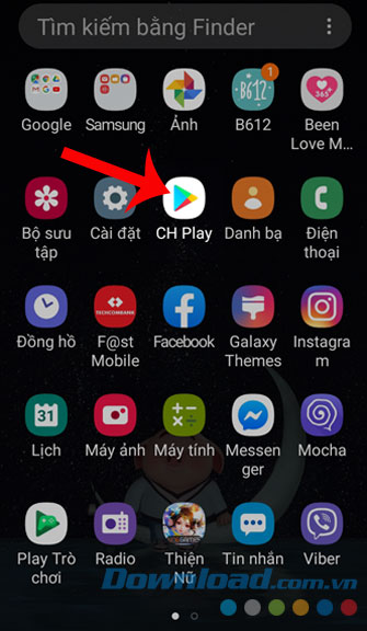 Mở ứng dụng CH Play