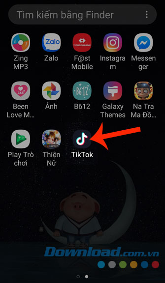 Mở ứng dụng Tik Tok