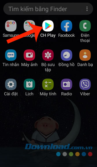 Mở ứng dụng CH Play