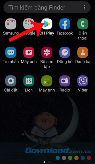 Mở ứng dụng CH Play