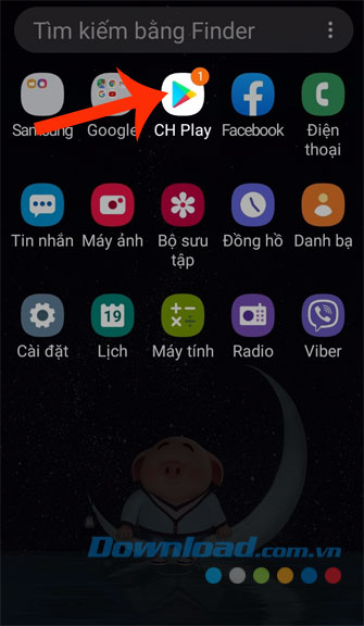 Mở ứng dụng CH Play