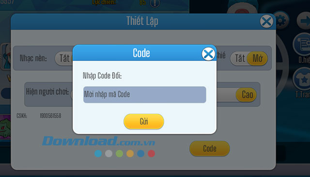 Nhập mã quà tặng để nhận quà tri ân trong game POKE Origin
