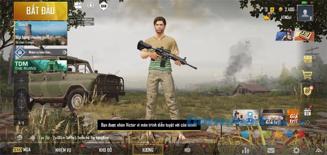 Giao diện game PUBG Mobile VN