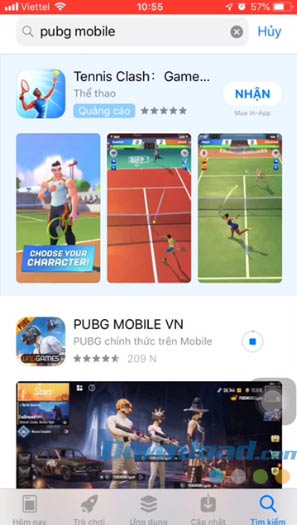 Đang cài đặt PUBG Mobile VN