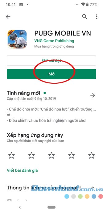 Mở PUBG Mobile VN