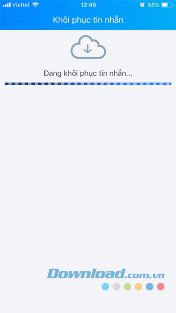 Quá trình khôi phục tin nhắn