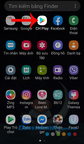 Mở kho ứng dụng Google Play