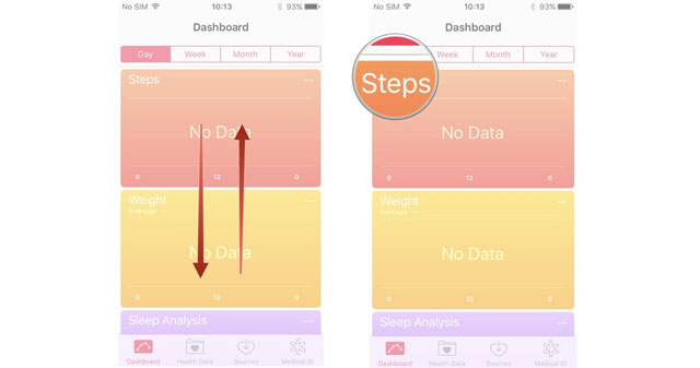 Cách hiển thị dữ liệu sức khỏe trên Health app