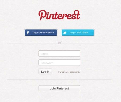 Đăng ký tài khoản Pinterest mới bằng Email, liên kết với Facebook hoặc Twitter