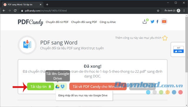 Tải file Word về máy tính