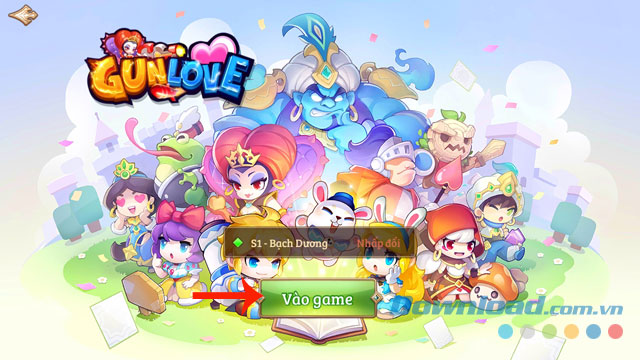 Nhấn nút Vào game