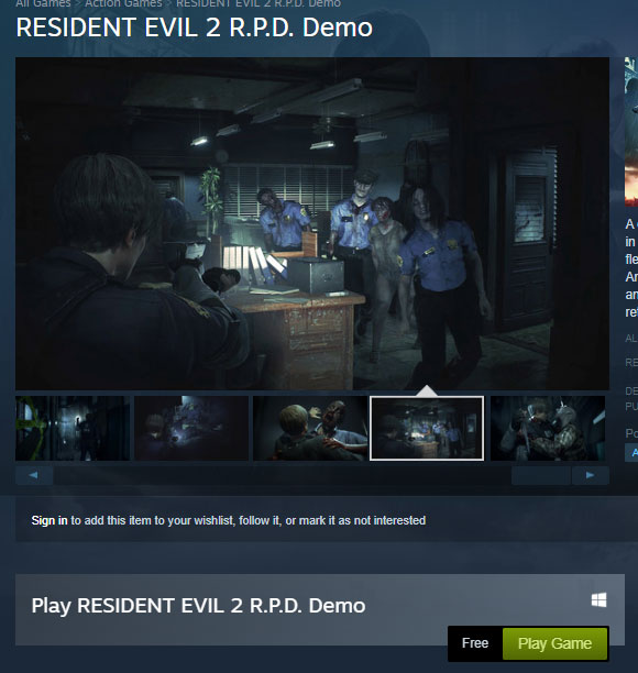 Cách tải game Resident Evil 2 Remake miễn phí