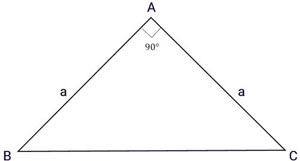 Công thức tính diện tích S tam giác vuông cân
