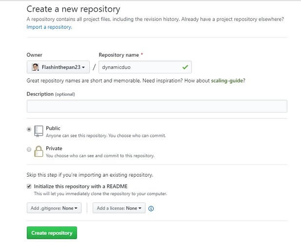 Tạo repository mới trên GitHub