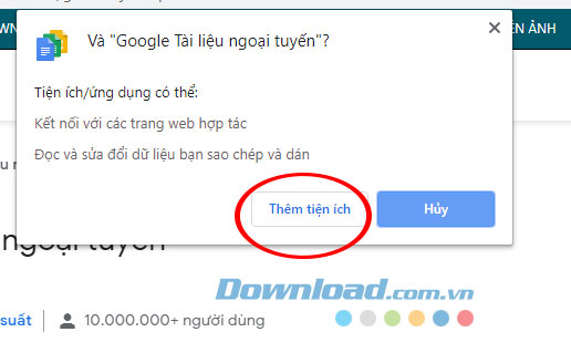 Thêm tiện ích Google Docs trên Chrome