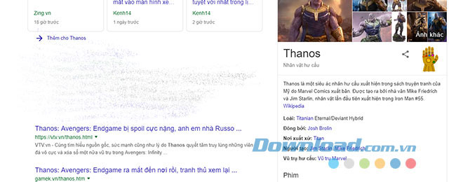 Hiệu ứng bàn tay Thanos làm bay màu Google