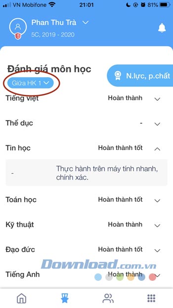 Chọn học kỳ