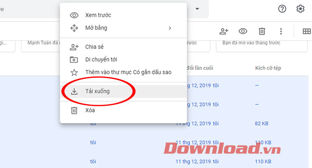 Tải về toàn bộ dữ liệu trên Google Drive