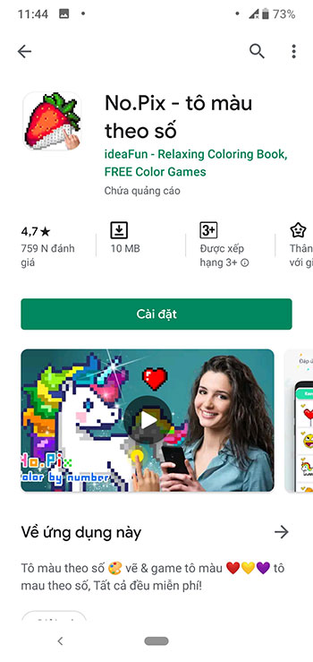 Game tô màu theo số No.Pix