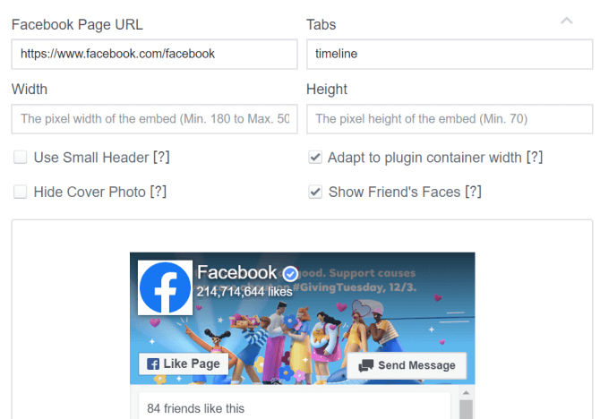 Page Plugin Facebook